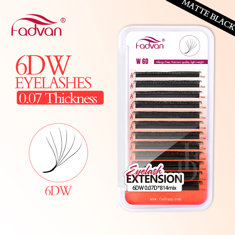 Fadvan Thực 6D W Hàng Mi 0.07  - đánh giá và giá Eyelash Extension Human Hair